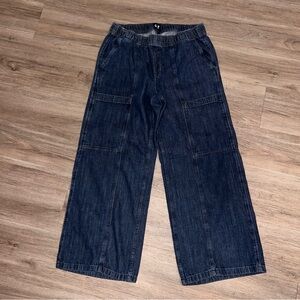 GAP High Rise Easy Utility Wide Leg Jeans, size Large
